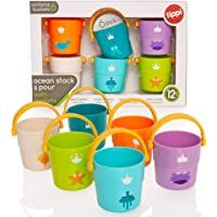 Los mejores  - Tippi - Cubos Apilados para los Amantes del mar - Juguete de baño para bebés - Juguete de Piscina para niños